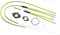 Bavel BMX Bike Gyro Brake Cables Front + Rear (Upper + Lower) Spinner Rotor Set Kit (green)