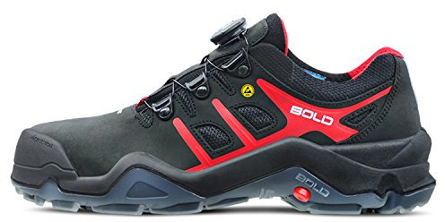 HKS Targa 4 BVTP S3 SRC ESD Boa Sicherheitsschuhe Schwarz/Rot 44 Schwarz/Rot