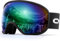 Odoland Skibrille Erwachsene Ski Goggles für Damen und Herren Jungen,Sphärisch Snowboardbrille UV-Schutz Kompatibler Helm Anti Fog für Skifahre Verspiegelt Schwarz + Grün