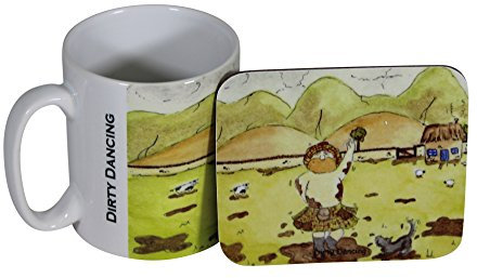 Jubbly Jock Lustiges Scottish Humour Film Tasse und Untersetzer Tischset – Dirty Dancing