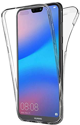 COPHONE® kompatibel Huawei P20 Lite, Hülle Silikon 360 Grad transparent. Integraler und unsichtbarer Durchsichtige Schutz P20 Lite Handyhülle