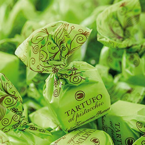 Antica Torroneria Piemontese Tartufo italienische Trüffelpralinen in verschiedenen Sorten 140 g Pralinen Trüffel Schokoladentrüffel (Tartufo pistacchio)