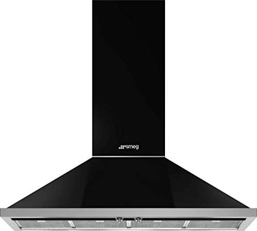 Smeg Portofino KPF12BL Chimney Cooker Hood - Black