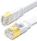 Yauhody Cable Ethernet 1M Cat 8, Cable de Red Plano 40Gbps 2000MHz S/FTP de Alta Velocidad Blindado Gigabit RJ45 Cable Lan para PS5, Xbox, Router, TV, Switch, Módem, Más rápido que Cat7 (Blanco)