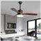 Modern LED Ceiling Fan Light with Remote Control, 42 24W Minimalist Solid Wood Fan Light Bedroom 3 Speeds Nordic Ceiling Fan Light Dimmable Timing Silent Ceiling Fan Living Room Dining Room,Black