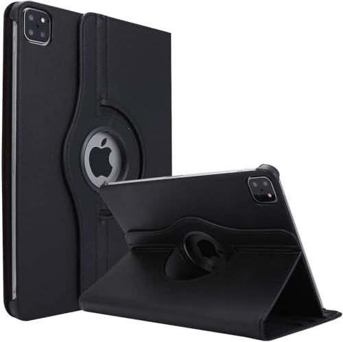 World biz Étui rotatif pour iPad Pro 12,9 (6e/5e/4e génération 2022/2021/2020) avec support pivotant à 360 degrés, fonction veille/réveil automatique (noir)