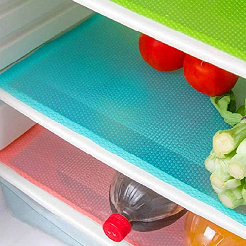MayNest 12 Pcs Refrigerator Liners, Washable Mats Covers Pads, Home Kitchen Gadgets Accessories Organization for Top Freezer Glass Shelf Wire Shelving Cupboard Cabinet Drawers (12 White)