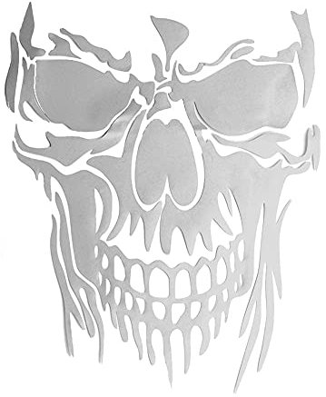 Aufkleber Totenkopf Totenkopf Halloween Aufkleber Auto Schädel Motorhaube Aufkleber Totenkopf Kapuze Auto Aufkleber Schädel Auto Aufkleber für Körper LKW Heckklappe Fenster Tür (weiß)
