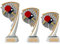Druckspezialist Tischtennis Pokal Pokalset CROZON Trophäe mit Gravur (M - 17 cm)