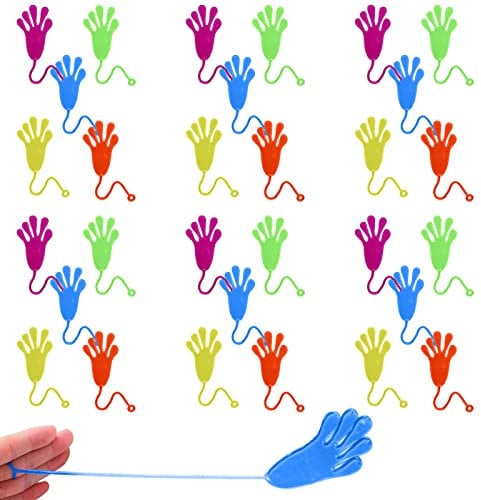 Scettar 30 Stück Buntes Klatschhand Spielzeug für Kinder,Klebrigkeit Klatschhände Set, Glibberhand Klebehand für Kindergeburtstag Geschenk Party Mitgebsel