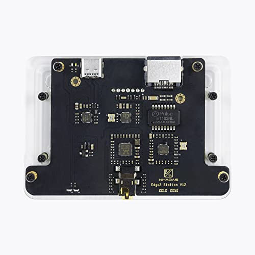 Khadas Edge2 Carte d'extension pour ordinateur à carte unique Edge2 avec port Ethernet 10/100 m, port USB-C, prise casque 3,5 mm, UART pour débogage et DAC audio externe