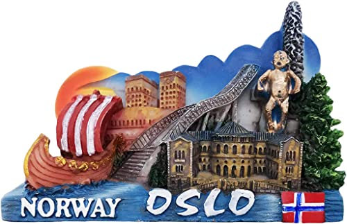 Oslo Norwegen Magnet Kühlschrank Kühlschrank Magnet Dekoration Aufkleber Souvenir Harz Handwerk Küche Whiteboard