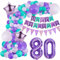 Lila 80 Geburtstag Deko Mädchen 80 Jahre Geburtstag Luftballon Girlande Lila Blau Deko 80 Geburtstag Lila Ballon Girlande 80. Geburtstag Mädchen Ballonbogen Geburtstagsdeko 80 Luftballon Mädchen
