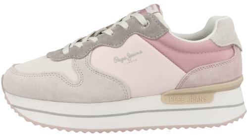 Pepe Jeans Rusper Jelly, Baskets Femme, Rose (Face Pink), 7