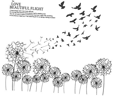 ibasenice Wand Dekoration Löwenzahn Aufkleber