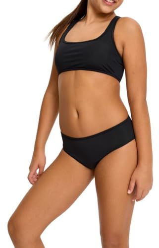 Modibodi Teen Swimwear Recycled Hi Waist Bikini Light 20 ml Absorbency Period Protection Underwear for Teen 2 Pack Black Y12-14