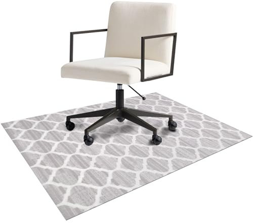 Topotdor Office Chair Mat for Hardwood Floor,Under Desk Lightweight Low Pile Anti Slip Multi Purpose Floor Protector Rug for Home Office Workspace,39.3x59
