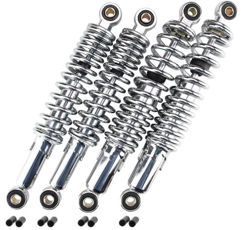 Stoßdämpfer Tieferlegung Set chrom 280 mm + 300 mm kompatibel mit Simson Schwalbe KR51 Star