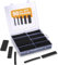 LEAZZLE 100 Pezzi Kit Guaina Termorestringente, 90mm Extra Lunga, 4:1 Tubo Termorestringente Impermeabile, Guaine Termorestringenti per Cavi Elettrici,Tubo a Doppia Parete con Adesivo(5 Misure, Nera)