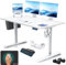 KESSER® Höhenverstellbarer Schreibtisch elektrisch 140cm x 70cm | Ergonomisch Steh-Sitz Schreibtisch | 3-Funktions-Memory Steuerung | Inkl. 360° Rollen & USB-Ladeanschluss Computertisch für Homeoffice