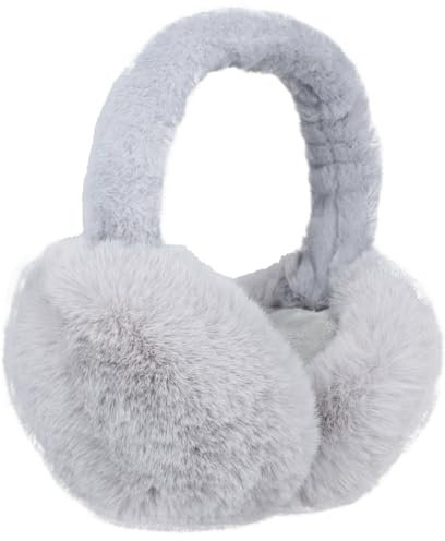 Shengxi Couvre Oreilles, Cache Oreilles en Peluche Pliable Cache Oreilles Femme Cache-Oreilles D'hiver pour Les Femmes Hommes Filles (Gris)