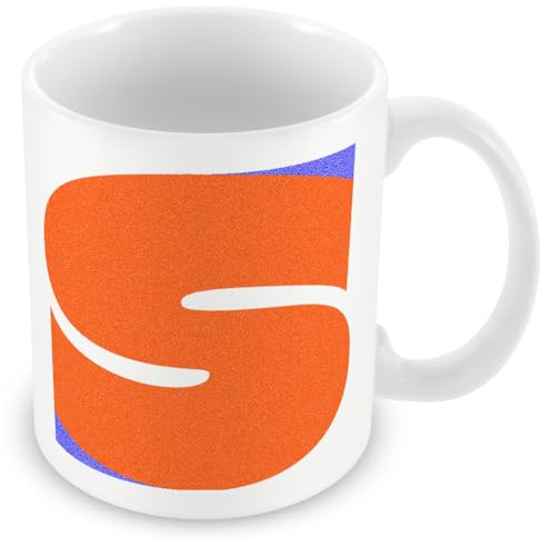 MUGGZ Alphabet Initial Letter S Mug with Monogram Each Letter Individual Design