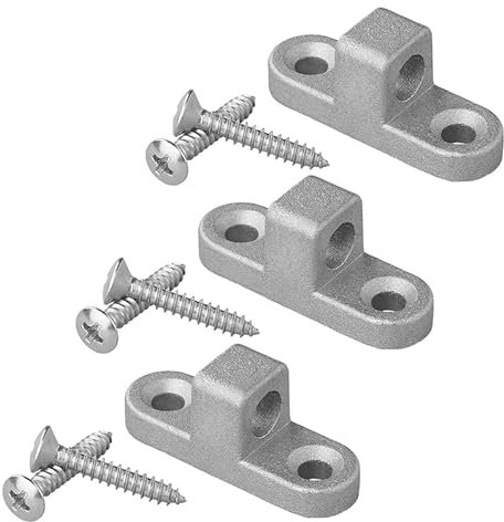 blntackle76 Lot de 3 à 6 œillets en métal pour auvent - Œillets muraux verticaux ou horizontaux pour caravane, camping-car, tente, camping avec vis (3 pièces verticales)