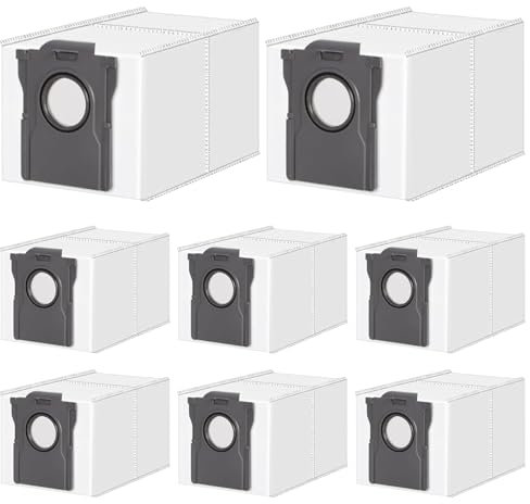Rrochio Sac pour Dreame L40 Ultra, 8 Accessoires pour Aspirateur Dreame L10s L50 L40s Pro Ultra, X40 X50 L20 L10 S20 Ultra, L10s Pro Gen2, 3,2L Capacité Rechange pour Mova V50 P50 Pro Ultra, E30 Ultra