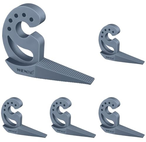 WENKO Türstopper und Fensterstopper Multi-STOP® Blau-Grau Puffer und Klemmschutz Blau (Packung mit 5)