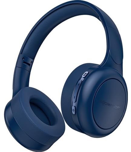Boompods Headpods Tune Bluetooth Kopfhörer - Kabellose Over-Ear Kopfhörer mit Mikrofon, 65 Stunden Akkulaufzeit, Über das Ohr Headset mit Leichtes Faltbares Design, Blau