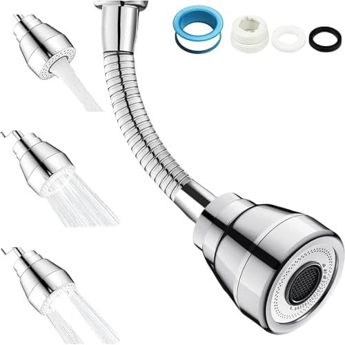 Tap Extender for Kitchen Sink, Kitchen Tap Spray Head, 360° Swivel Kitchen Faucet Extender, Universal Tap Extender With 3 Water Modes, Tap Adapter for Kitchen Sink for Kitchen Sink Bathroom and Toilet