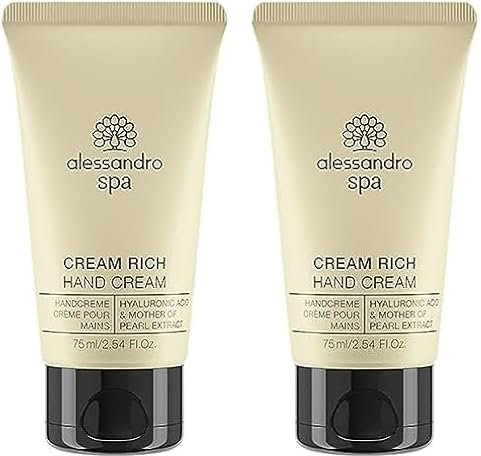alessandro Spa Cream Rich - Reichhaltige Anti-Aging Handcreme, bei trockenen und strapazierten Händen, 75 ml (Packung mit 2)