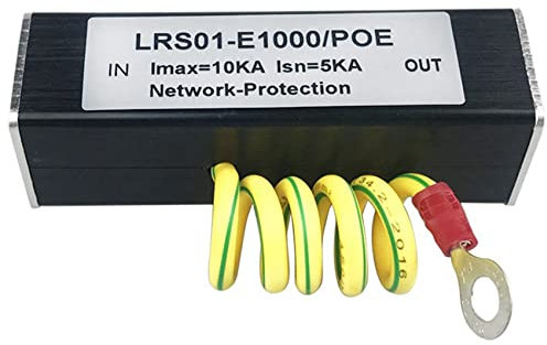 Kueohse 100/1000M POE IP Camera Network POE Switch RJ45 & POE Surge Protector Protection Device Arrester SPD 1000M