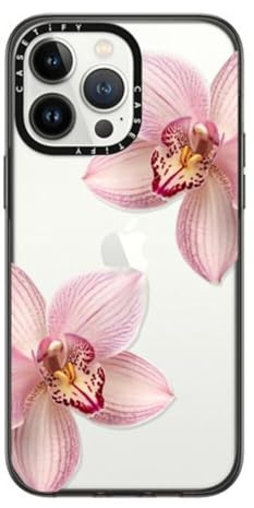 CASETiFY Compact iPhone 14 Pro Max Case [2X Military Grade Drop Tested / 4ft Drop Protection] - Orchidia - Clear Black