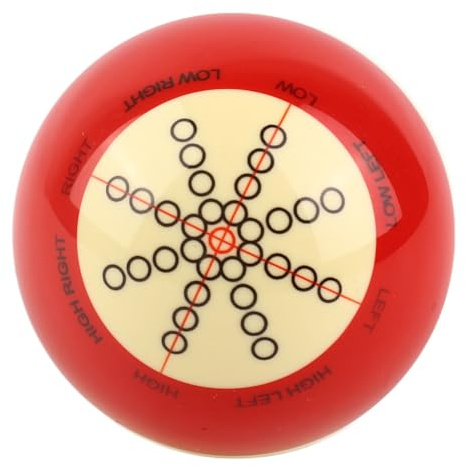 BOROCO Billard Trainingskugel 57,2mm Pool Übungskugel American Eight Ball | Billard‑Trainingsqueue‑Kugel aus Harzmaterial Markierte Bereiche Unterstützen das Üben Verschiedener Billard‑Schlagtechniken