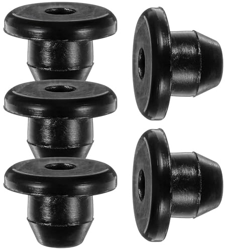 5pcs Black Rubber Jack Oil Plug for Hydraulic Horizontal Jack | Hydraulic Jack Oil, Compact Flat Head Bung Set, Easy to Disassemble and Store