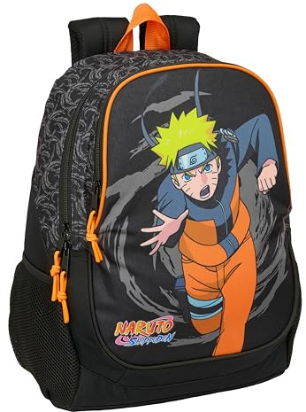 safta Naruto Schulrucksack für Kinder, ideal für Kinder verschiedener Altersgruppen, bequem und vielseitig, Qualität und Widerstandsfähigkeit, 32 x 16 x 44 cm