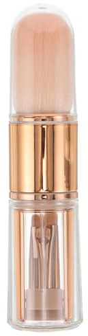 Reise Make Up Pinselset 5-in-1 Einziehbar für Frauen und Mädchen | Kunststoff, Faser und Silikon, 1 Satz mit Etui, Elegant Praktisch für Urlaub und Arbeit