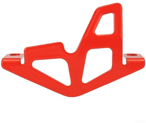 Aluminum Alloy Disc Brake Protector for Mountain Bike - CNC Machined Guard Plate with Anodized Finish, 8.5 x 7.5 x 5.5 cm - Compatible with MTB Hydraulic Brakes(Red)