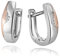 Goldmaid Damen-Creolen 925 Sterlingsilber rot vergoldet 2 weiße Zirkonia Ohrringe rosegold Schmuck