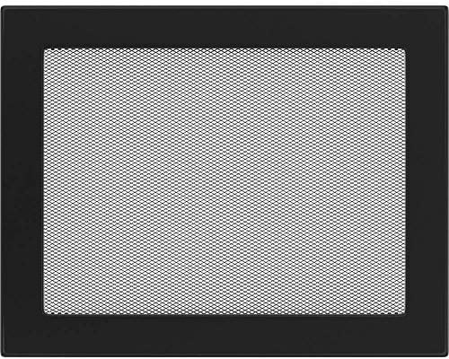 Griglia di ventilazione KRATKI griglia per camino 22cm x 37cm nero con lamelle