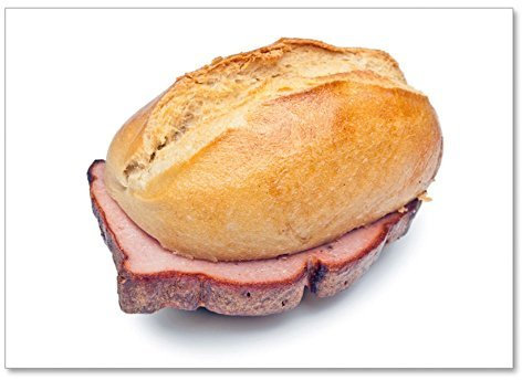 Postkarte Leberkäse-Semmel