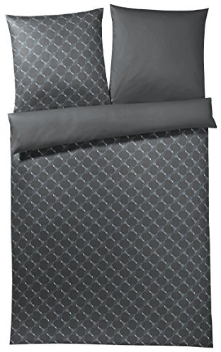 Joop! 4059 Cornflower Gradiant Mako-Satin-Bettwäsche 155x220 + 1x 80x80 Graphit-9