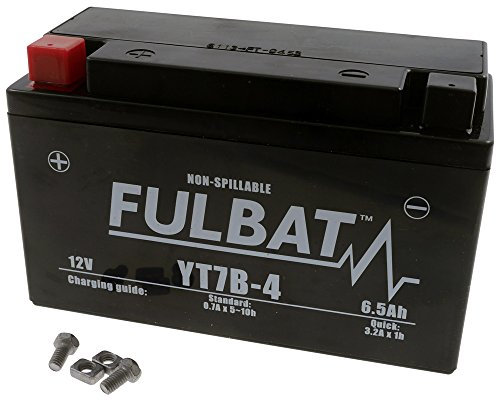 FULBAT Batterie 12 V 6,5 Ah (FT7B-4) [wartungsfrei & versiegelt] kompatibel für KYMCO Quannon 125 ccm