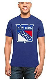 '47 NHL T-Shirt New York Rangers blau Logo Splitter Brand Eishockey (M)