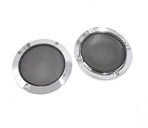 sourcing map 2pcs 49 Pouce Chromé Voiture Audio Subwoofer boîte Protecteur Grille