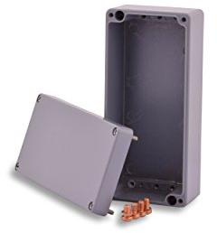BOXEXPERT Aluminium Industriegehäuse, 175x80x57mm, IP66, pulverbeschichtet, grau, Wandgehäuse, Installationsgehäuse, Leergehäuse, Druckgussgehäuse, Gehäuse der Serie Alster