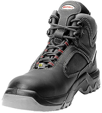 ELTEN Sicherheitsschuhe Lex Steel ESD S3, Damen und Herren, Leder/Textil, Stahlkappe, leicht, klassisch 38, Schwarz
