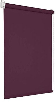Victoria M. Tenebra Verdunkelungsrollo Klemmfix Rollo Fensterrollo, Sichtschutz, Verdunkelnd, Ohne Bohren inkl. Montagematerial, 70 x 160 cm, Lila Aubergine