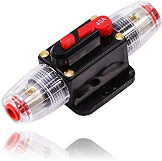 Auto Sicherungshalter,Manuellen Reset Schalter Auto KFZ DC12V Endstufe Verstärker Sicherungshalter 40A gold Sicherung,Frei rücksetzbar